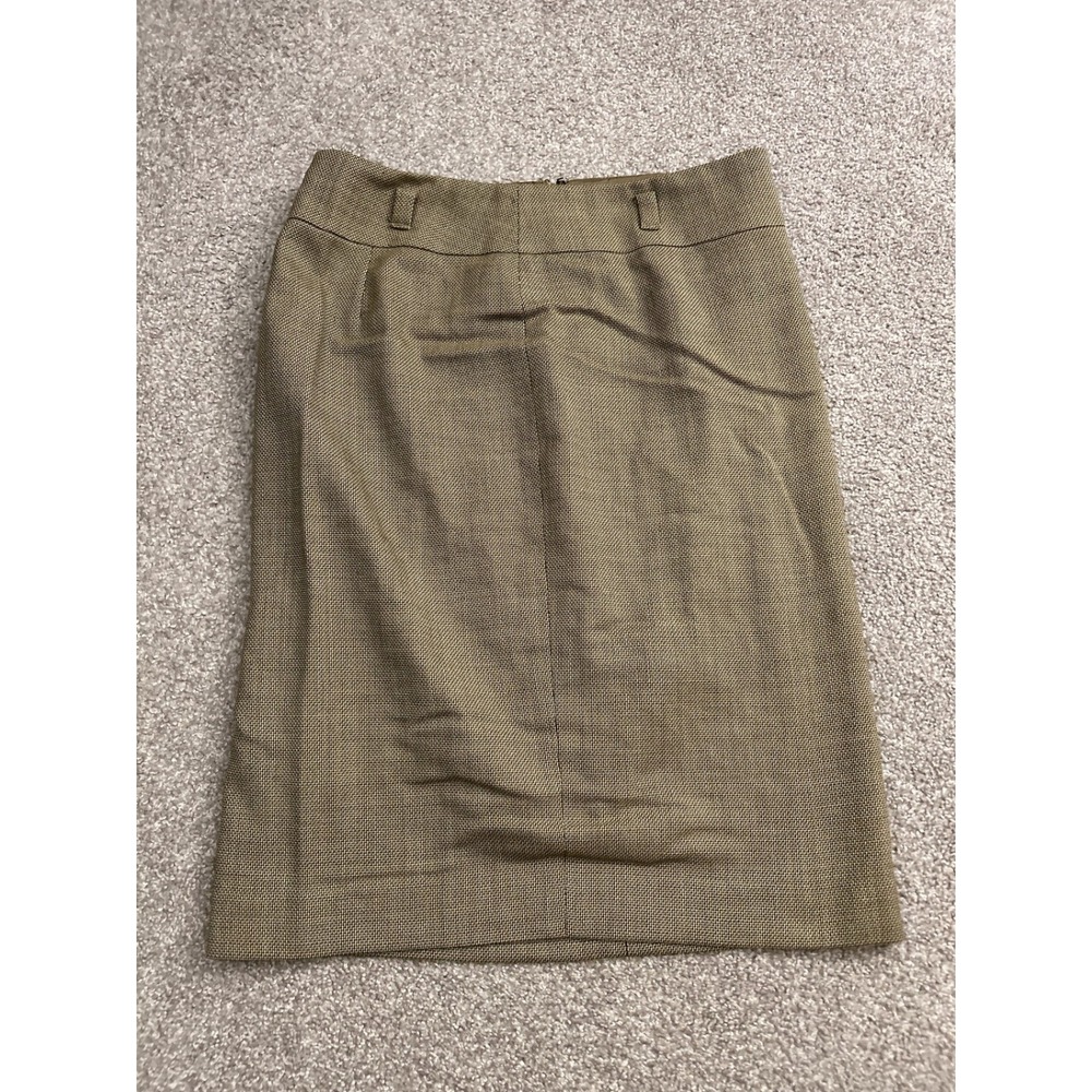 Ann Taylor Loft Pencil Skirt Womens 4 Brown Wool Blend Career Business Excellent - Picture 2 of 9